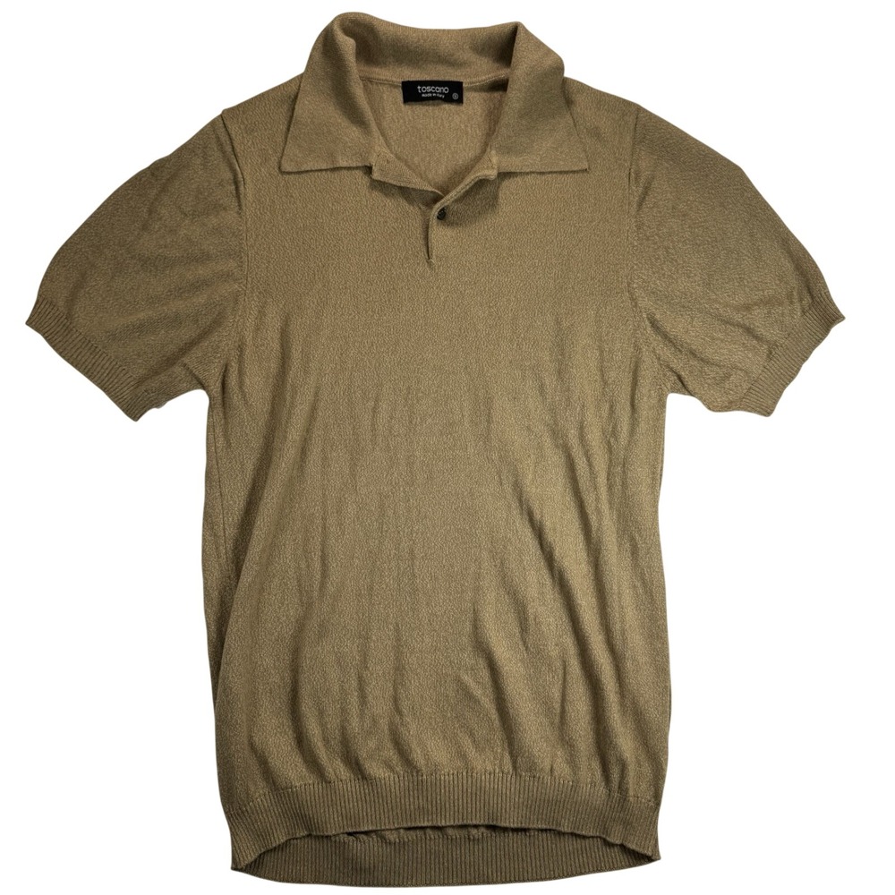 Toscano Short Sleeve Polo Shirt‎ Knit Sweater Mens Small Office Casual Preppy